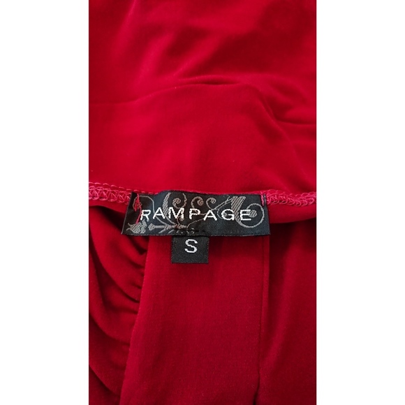 Women's/Junior's Red Shimmer Rampage Halter Top - Picture 7 of 7